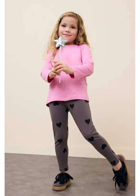 Maglia a maniche lunghe in misto cotone biologico elasticizzato (pacco da 3), bonprix