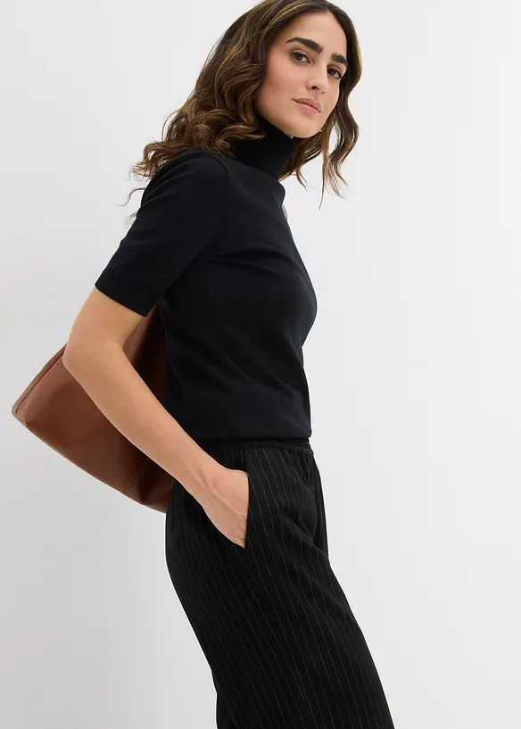 Maglia dolcevita a maniche corte, bonprix