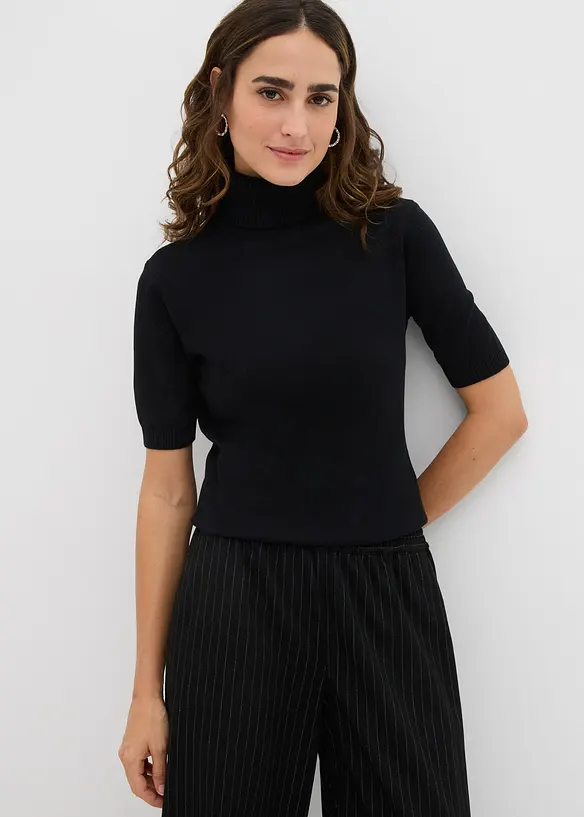 Maglia dolcevita a maniche corte, bonprix