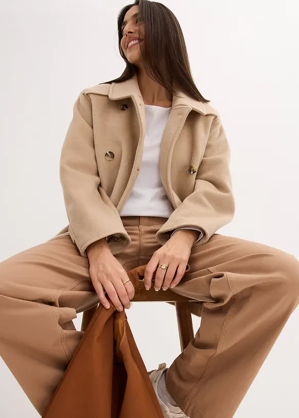 Caban in simil lana, bonprix