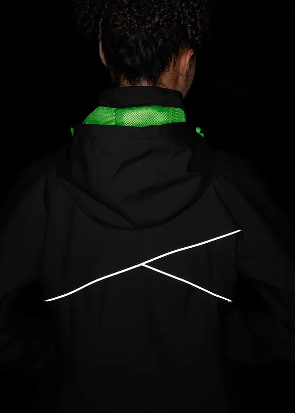 Giacca tecnica impermeabile con dettagli riflettenti, bonprix