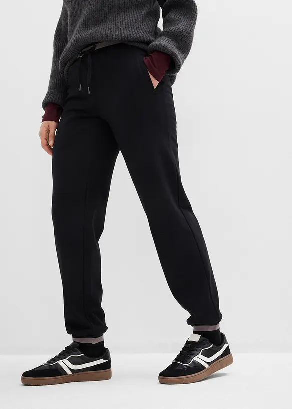 Pantaloni in felpa di misto cotone (pacco da 2), bonprix