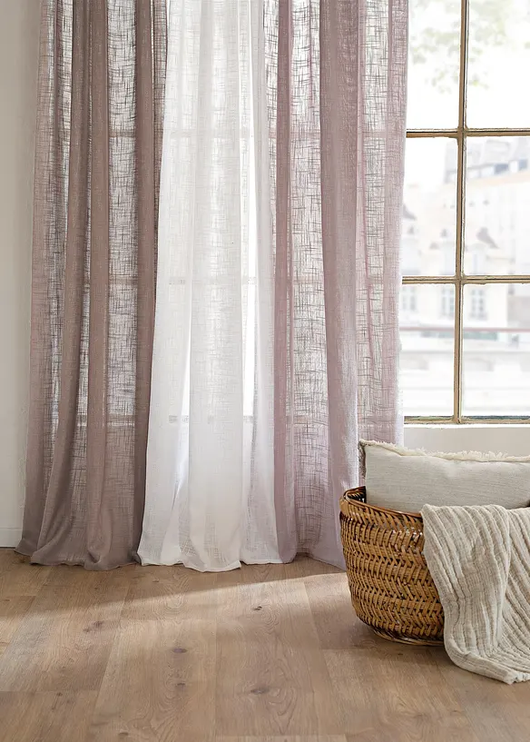 Tenda con tessuto strutturato (pacco da 2), bonprix