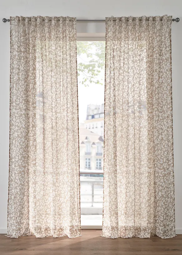 Tenda semitrasparente in batista (pacco da 2), bonprix