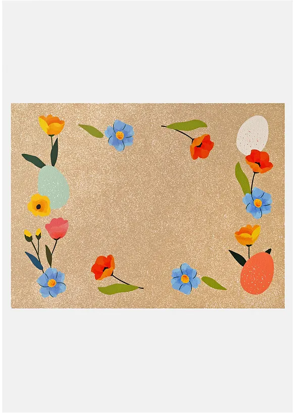 Zerbino lavabile con motivo primaverile, bonprix