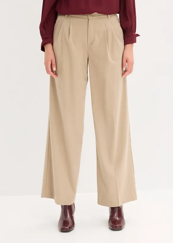Pantaloni a palazzo con pinces, bonprix