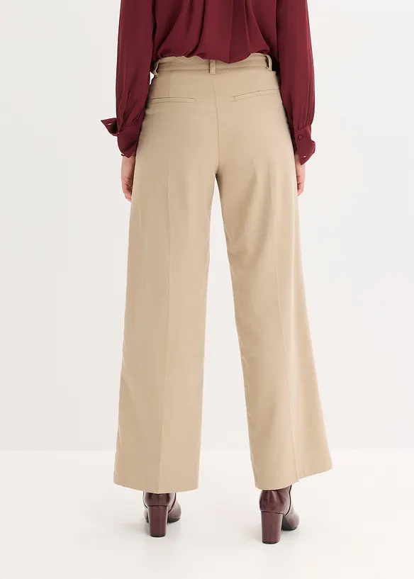 Pantaloni a palazzo con pinces, bonprix