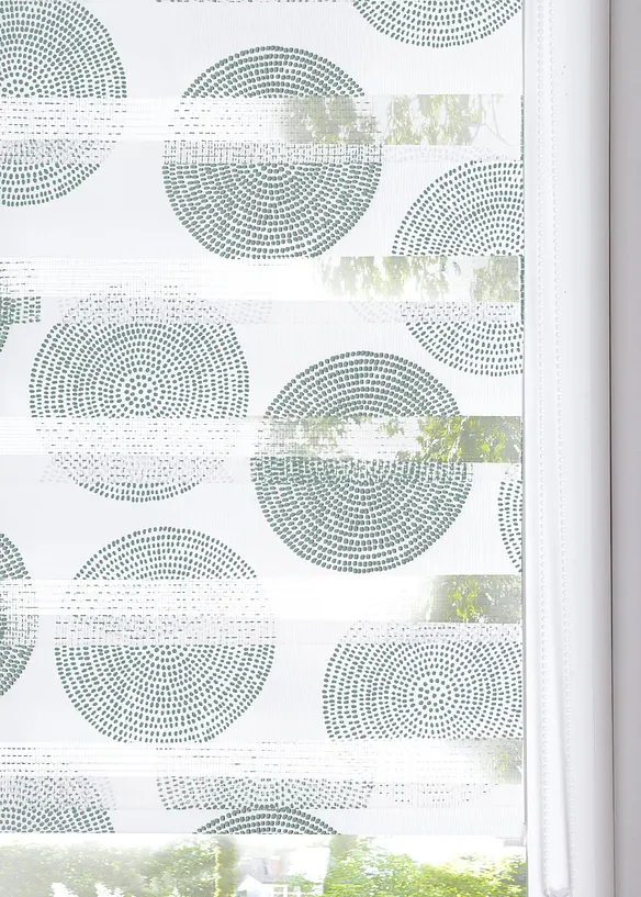 Tenda a rullo doppia con motivo a cerchi, bonprix