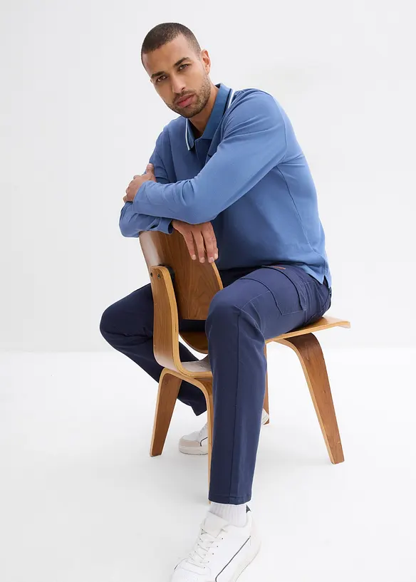 Pantaloni elasticizzati con tasche cargo regular fit, straight, bonprix