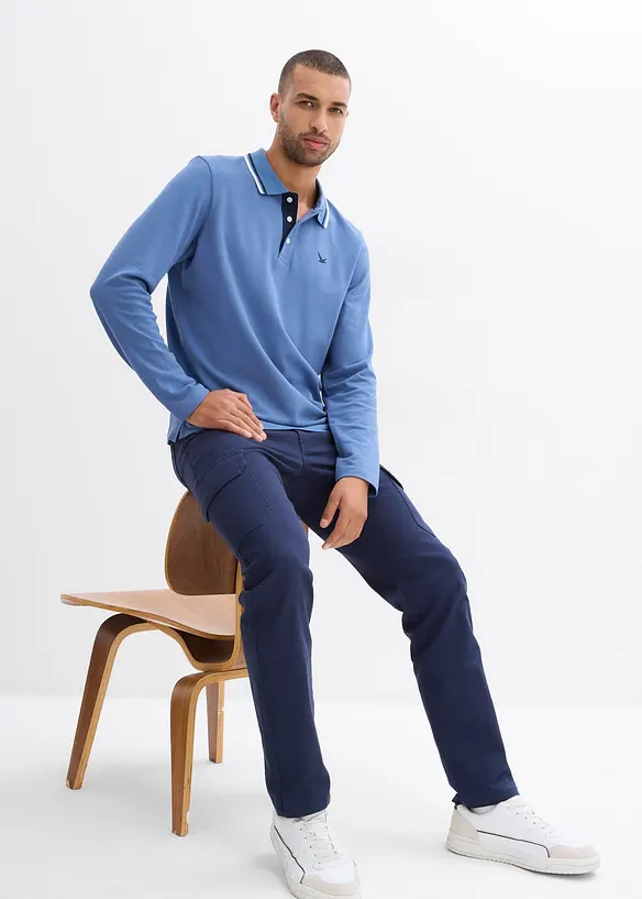 Pantaloni elasticizzati con tasche cargo regular fit, straight, bonprix