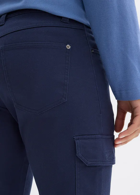 Pantaloni elasticizzati con tasche cargo regular fit, straight, bonprix