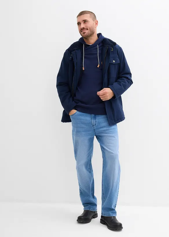 Felpa con collo a scialle in puro cotone biologico, bonprix