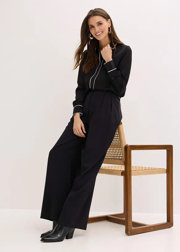 Camicetta in satin fluente, bonprix