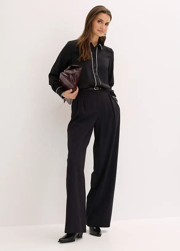 Camicetta in satin fluente, bonprix