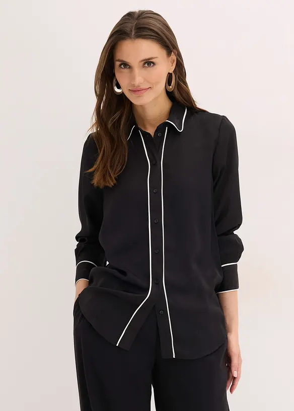 Camicetta in satin fluente, bonprix