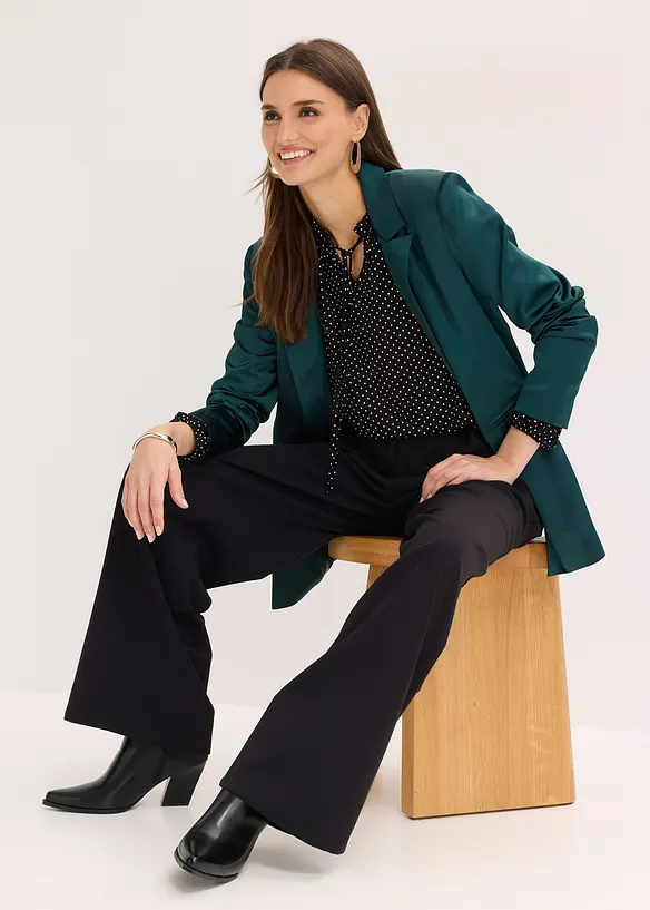 Maglia a maniche lunghe in misto viscosa, bonprix