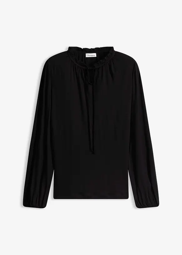 Maglia a maniche lunghe in misto viscosa, bonprix