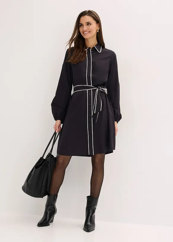 Abito chemisier in pura viscosa, bonprix