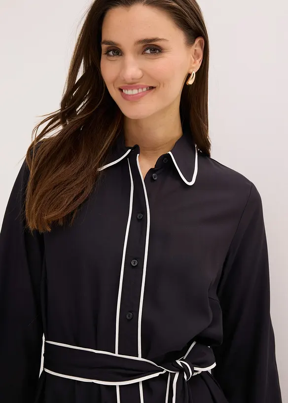 Abito chemisier in pura viscosa, bonprix