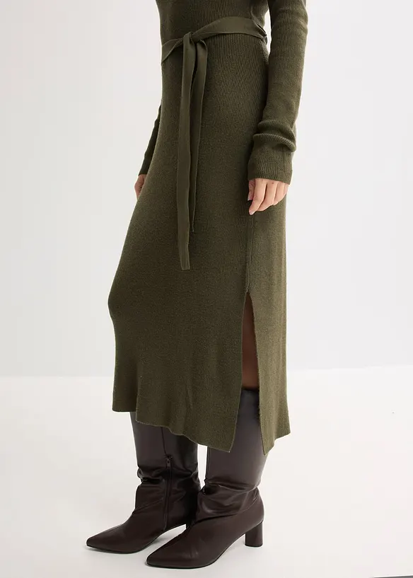 Abito in maglia a coste di misto viscosa, bonprix