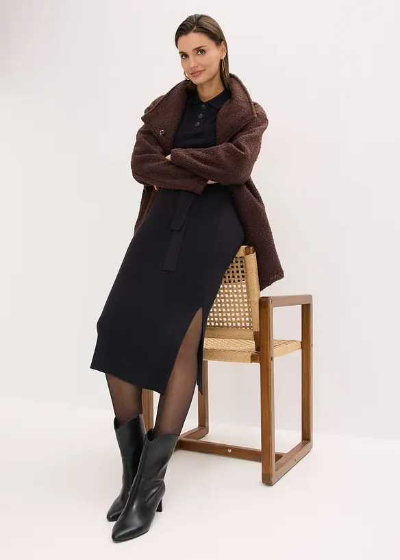 Abito in maglia a coste di misto viscosa, bonprix