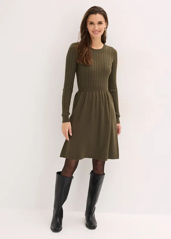 Abito in maglia di misto viscosa, bonprix