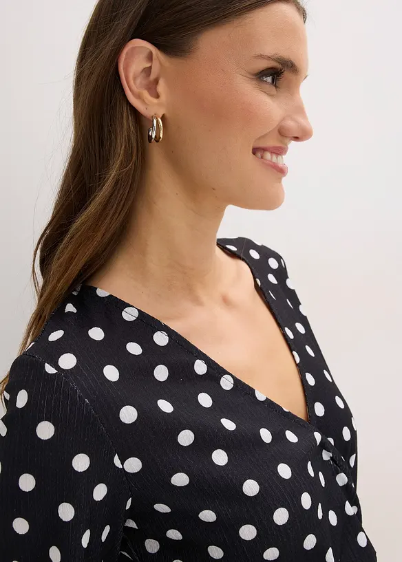 Maglia a maniche lunghe in jersey operato, bonprix