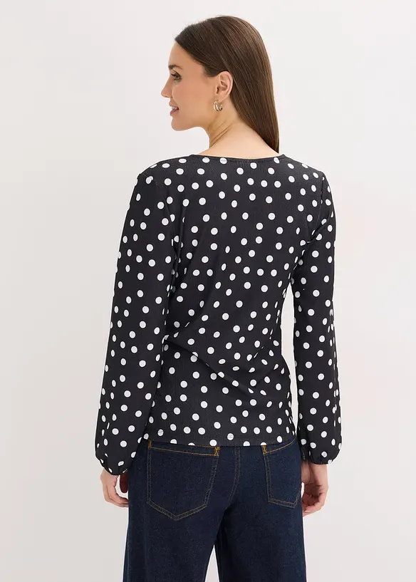 Maglia a maniche lunghe in jersey operato, bonprix