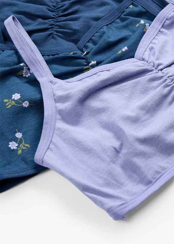 Reggiseno bustier con morbido cotone biologico (pacco da 3), bonprix