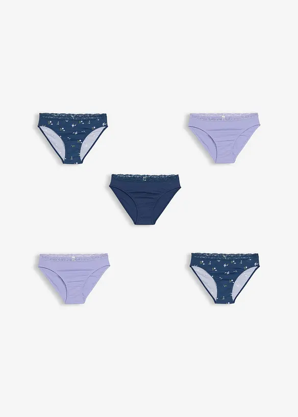 Slip con morbido cotone (pacco da 5), bonprix