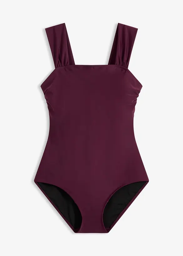 Costume intero con effetto modellante medio e spalline larghe, bonprix