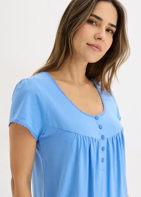 Camicia da notte per l'allattamento con cotone biologico, bonprix