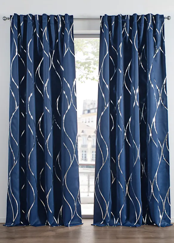 Tenda semioscurante in fantasia lucida (pacco da 1), bonprix