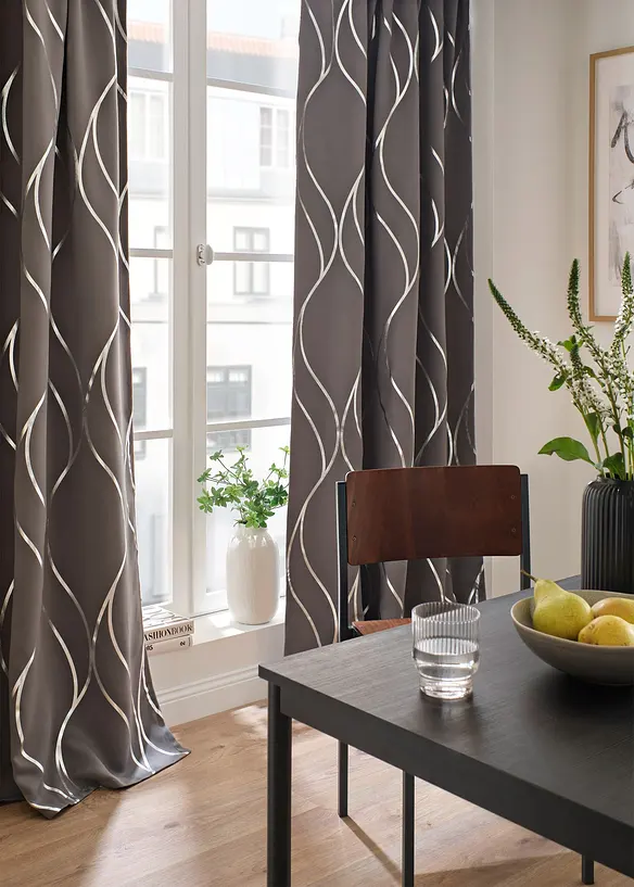 Tenda semioscurante in fantasia lucida (pacco da 1), bonprix