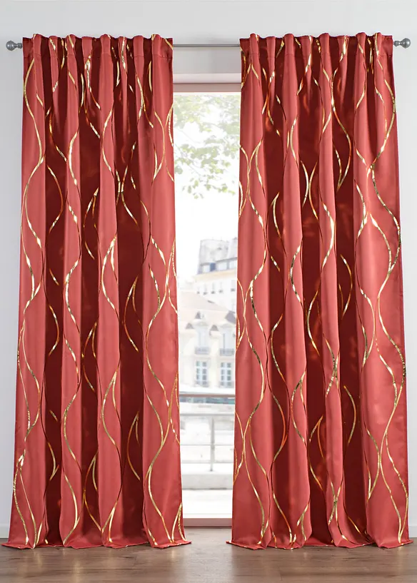 Tenda semioscurante in fantasia lucida (pacco da 1), bonprix