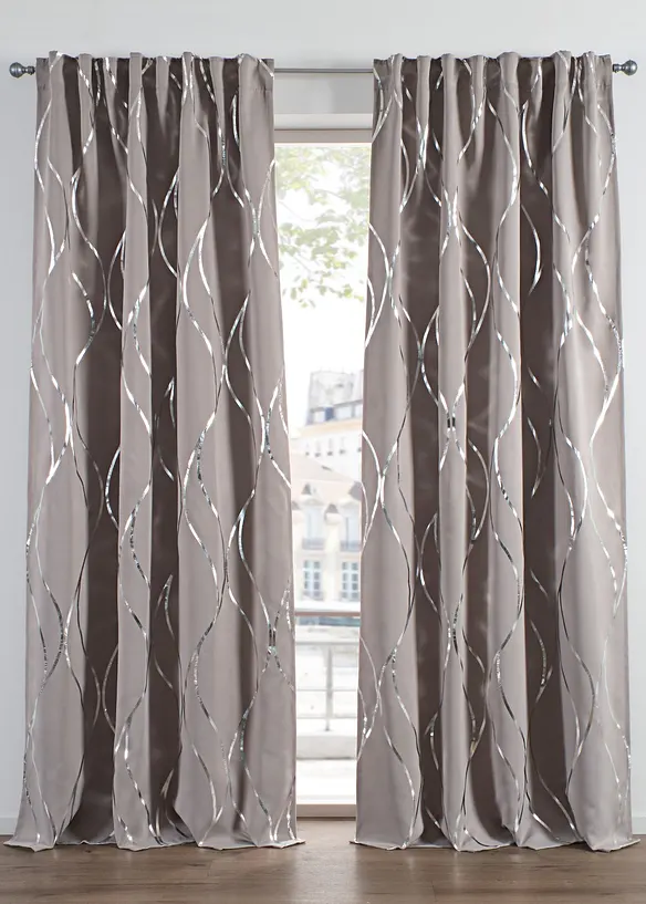 Tenda semioscurante in fantasia lucida (pacco da 1), bonprix