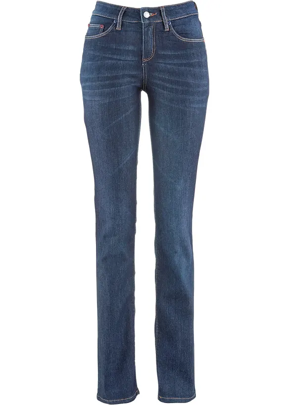 Jeans elasticizzati straight, vita media, bonprix