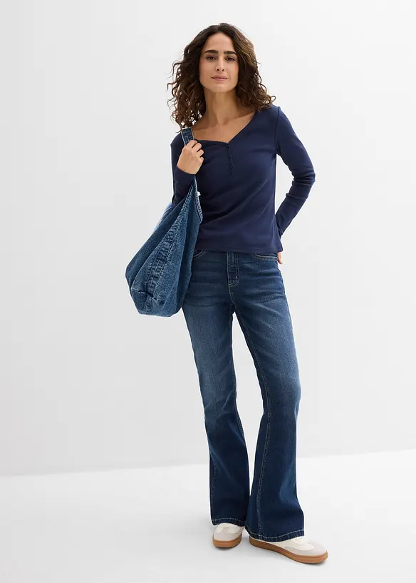 Maglia a maniche lunghe in puro cotone biologico, bonprix