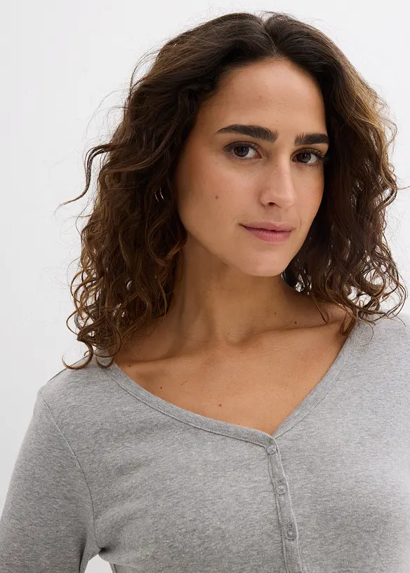 Maglia a maniche lunghe in puro cotone biologico, bonprix