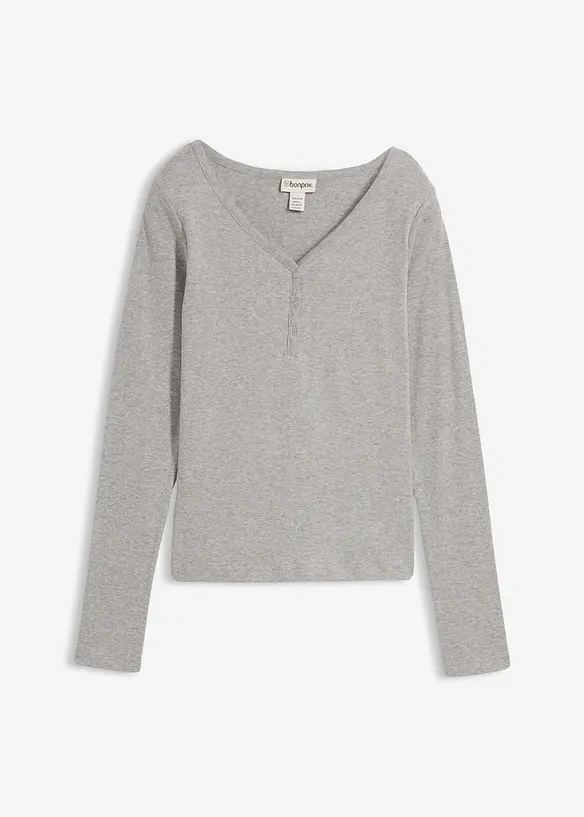 Maglia a maniche lunghe in puro cotone biologico, bonprix