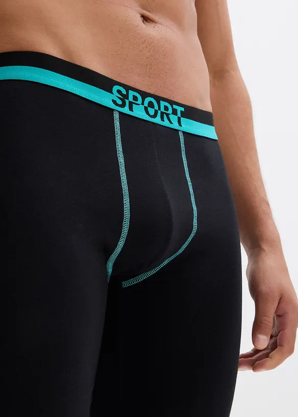 Boxer aderenti lunghi con cotone morbido (pacco da 2), bonprix