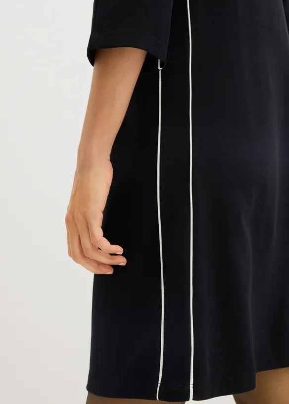 Abito in maglina di cotone biologico con profili a contrasto, bonprix