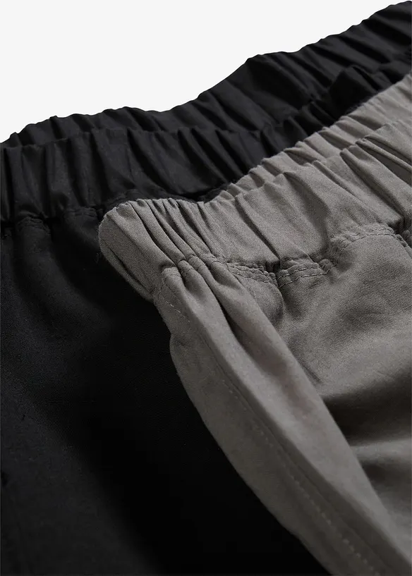 Pantaloni pigiama lunghi in cotone morbido (pacco da 2), bonprix