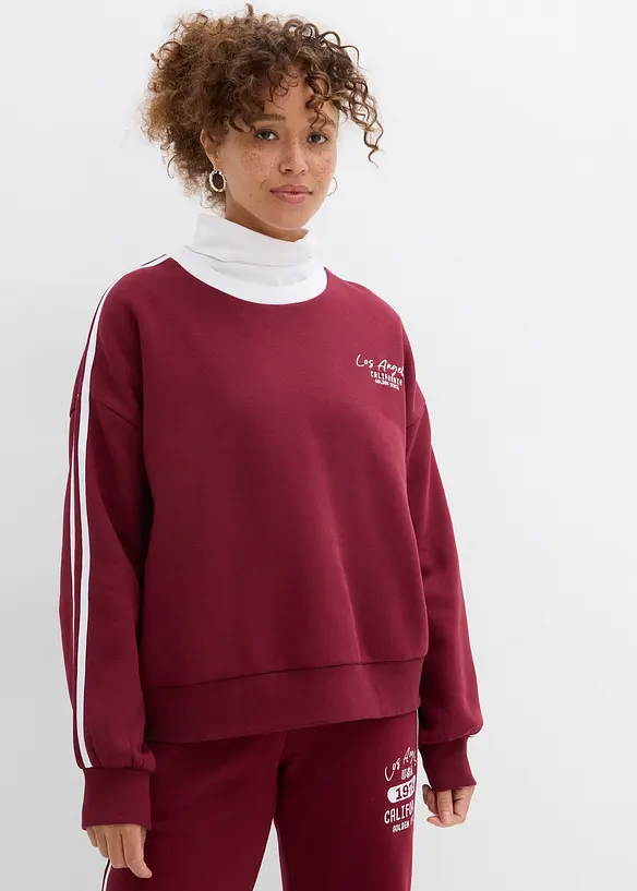 Felpa oversize in misto cotone morbido, bonprix