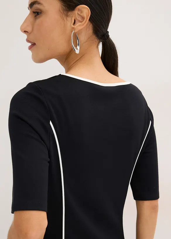 Abito midi in punto di Roma, bonprix