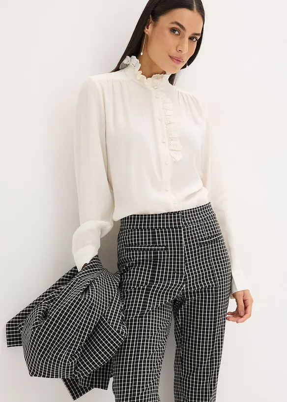 Pantaloni in bengalina con elastico in vita, bonprix