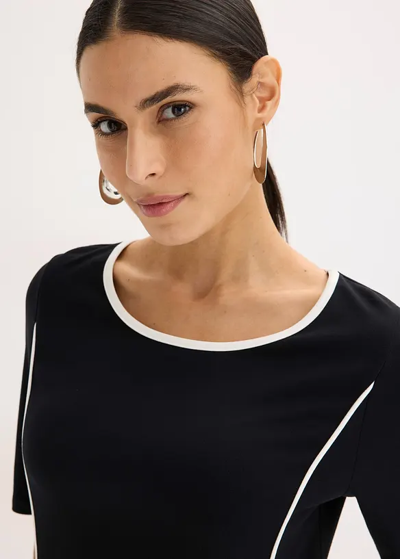 Abito midi in punto di Roma, bonprix