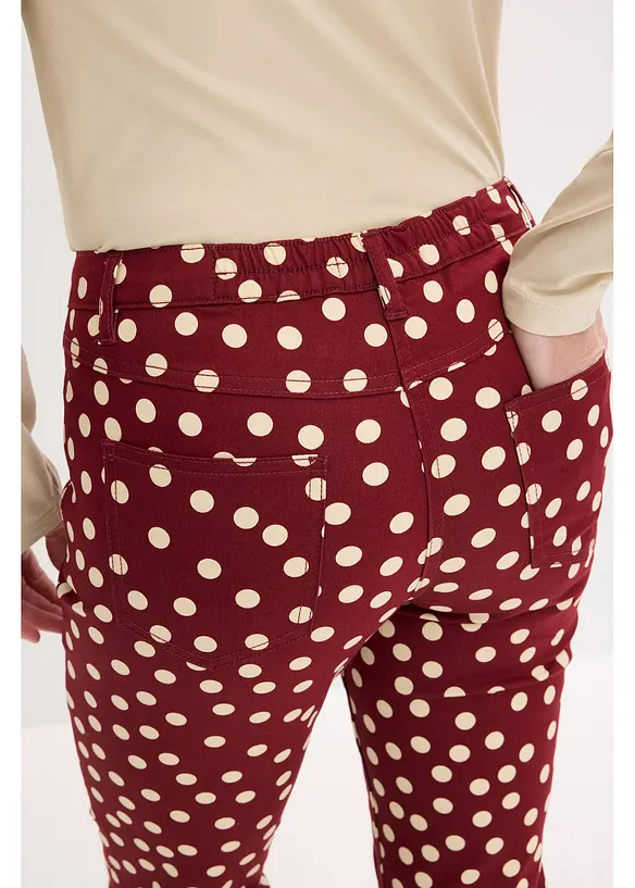 Pantaloni 5 tasche elasticizzati, bonprix