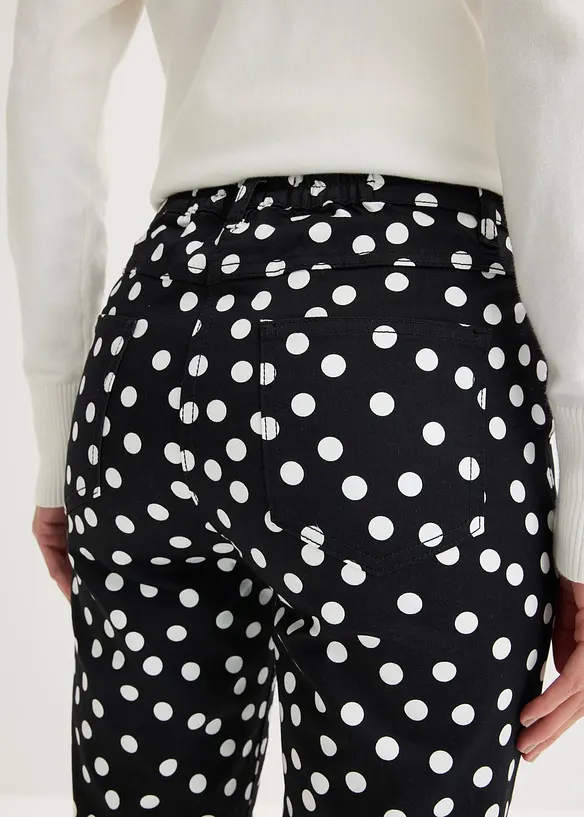 Pantaloni 5 tasche elasticizzati, bonprix