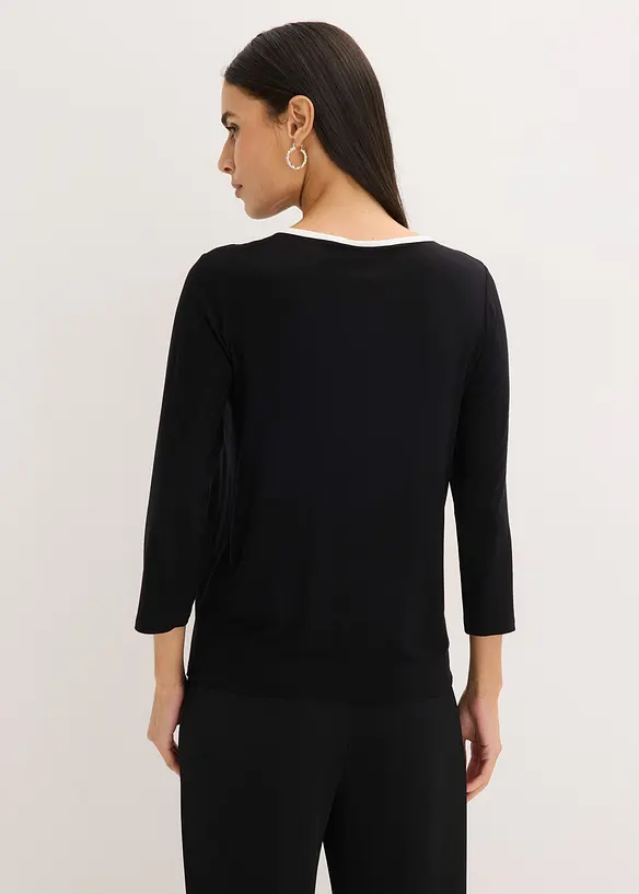 Maglia con bordi a contrasto, bonprix